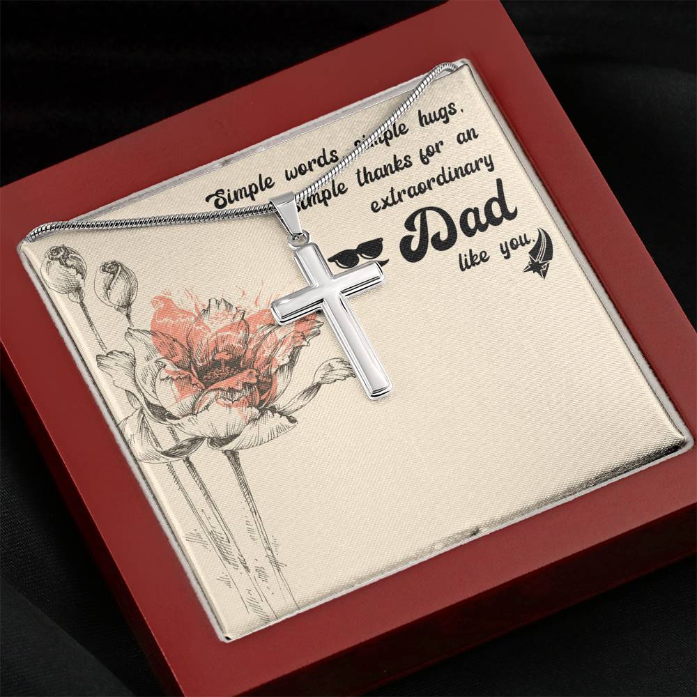 Fathers Day Card / Gift for Dad / Funny card for Dad / Christian Gift / Christian Cross / Religious cross necklace