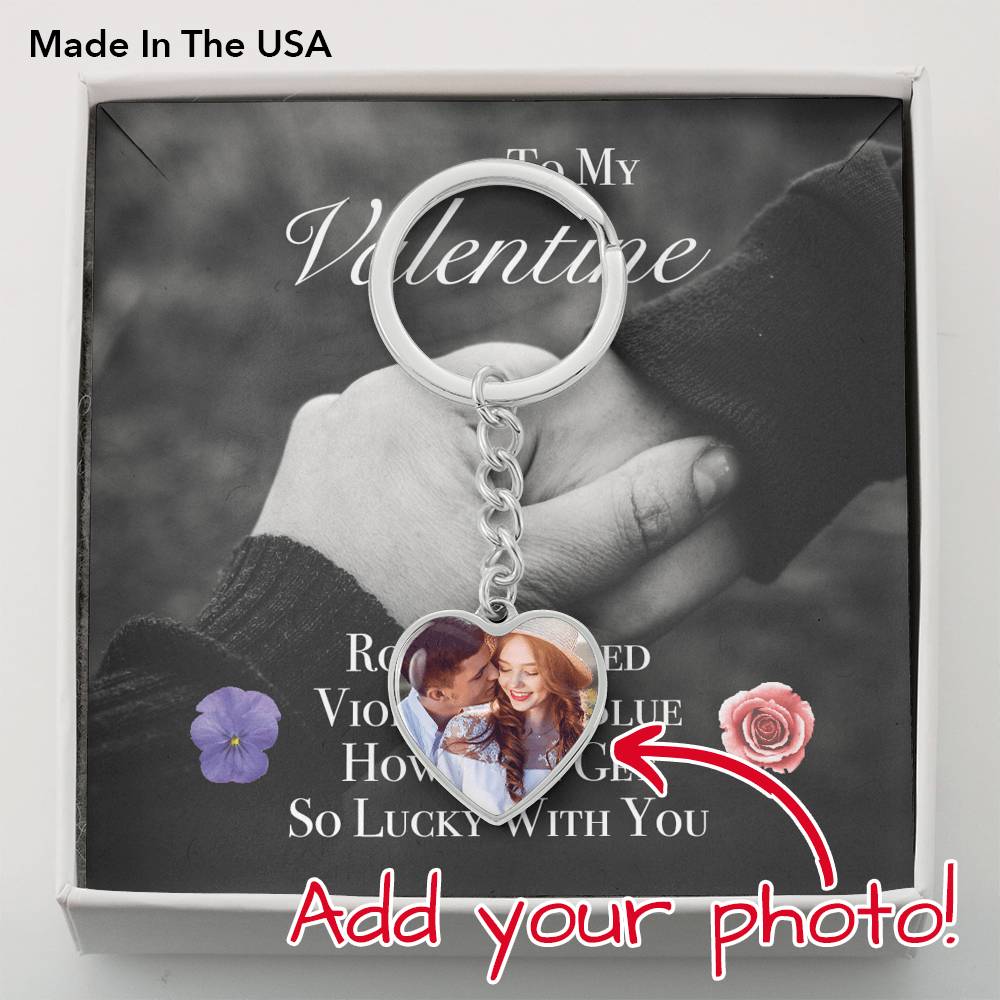To My Wife Girlfriend Customized Photo Key Ring With The Message Card On Valentine's Day Birthday Wedding Gift  From Boyfriend Husband