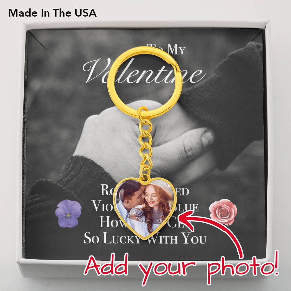 To My Wife Girlfriend Customized Photo Key Ring With The Message Card On Valentine's Day Birthday Wedding Gift  From Boyfriend Husband