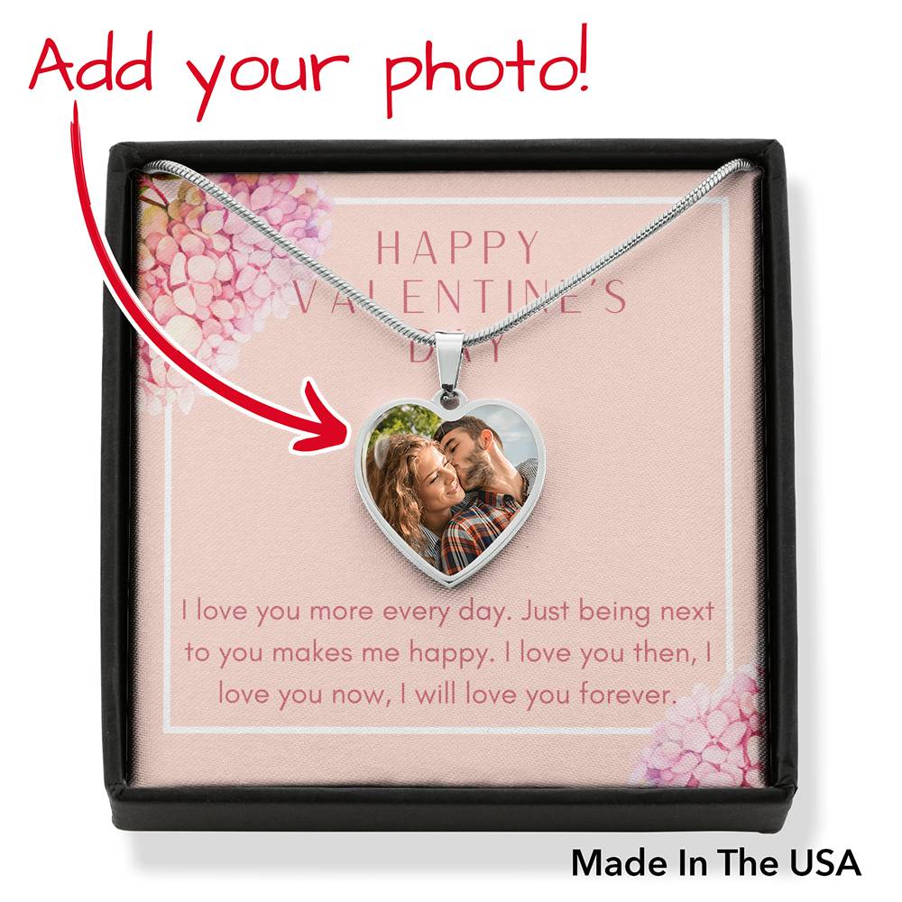 Valentines Day Gift, Custom Picture Hearts Necklace, Gifts for Wife, Gifts for Newlyweds, Engagements gifts