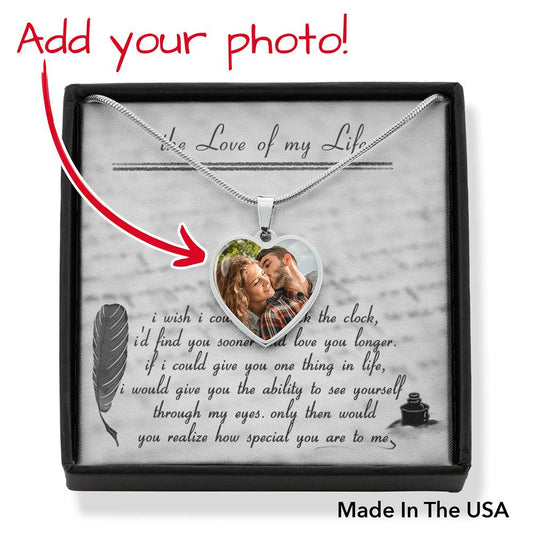 Personalized Photo Heart Necklace, Custom Photo Necklace, Gift for Women, Photo Necklace, Necklace Pendant