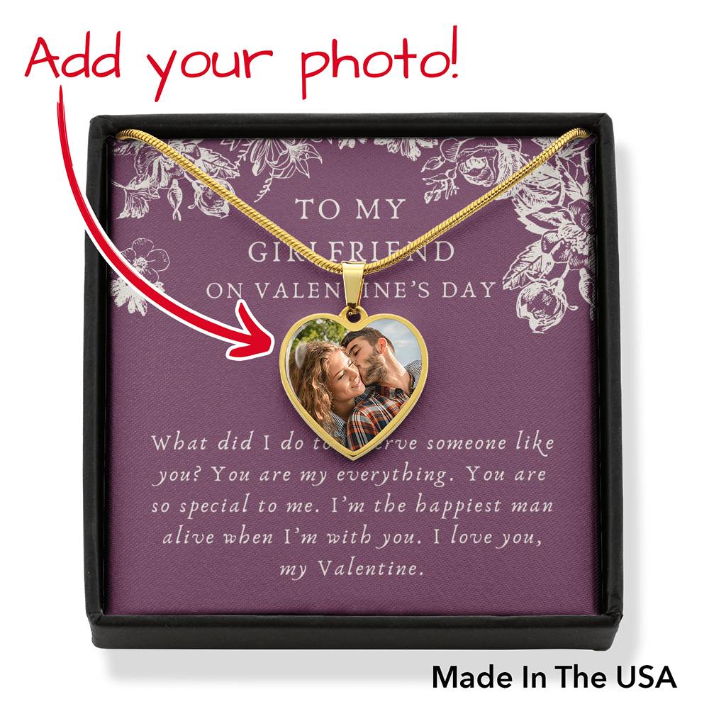 Personalized Necklace To My Girlfriend Customized Photo Pendent On Valentine's Day Birthday Graduation Engagement Gift From Boyfriend