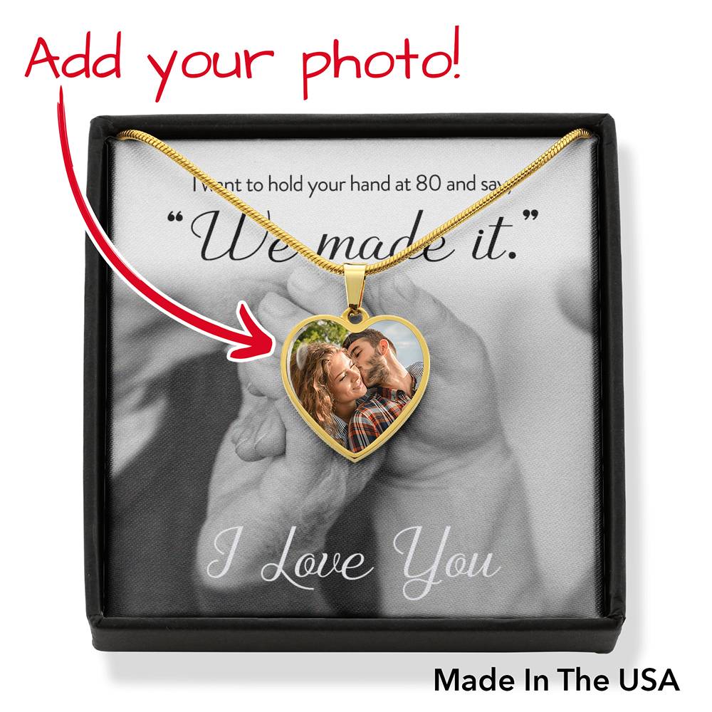To My Mom Wife Girlfriend Customized Photo Necklace On Mother's Day Valentine's Day Wedding Birthday Gift From Kids Husband Friend
