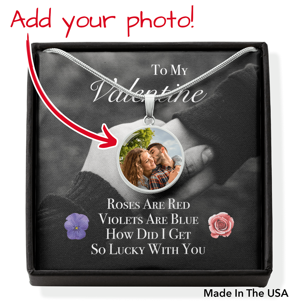 To My Wife Girlfriend Customized Photo Necklace Gift On Valentine's Day Birthday Anniversary Pendent Gift From Husband Boyfriend