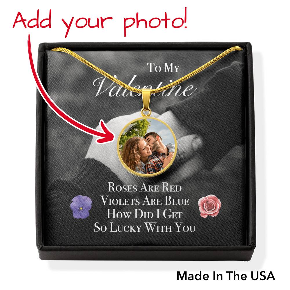 To My Wife Girlfriend Customized Photo Necklace Gift On Valentine's Day Birthday Anniversary Pendent Gift From Husband Boyfriend