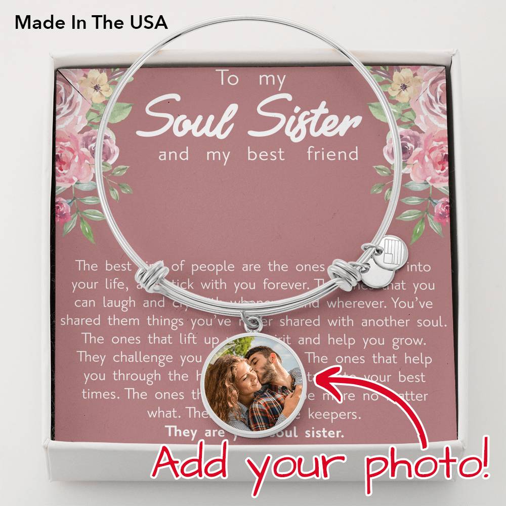 Best Friend Bracelet Name Personalized Gift, Friendship Charm Bangle Gifts Unique