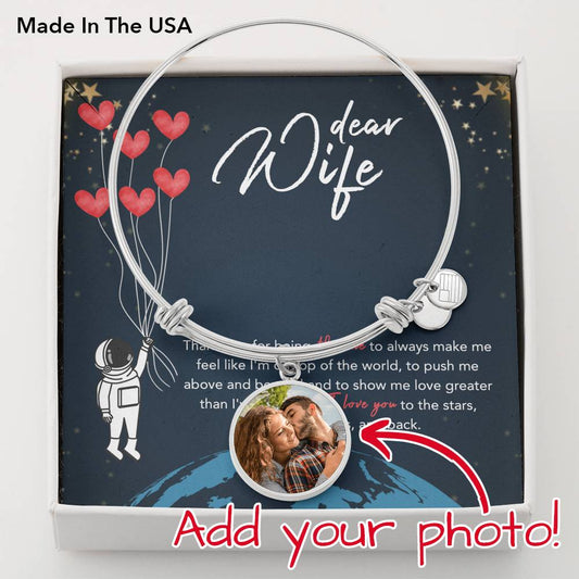 Beautiful Wife Gift My Love Circle Husband Anniversary Day Necklace