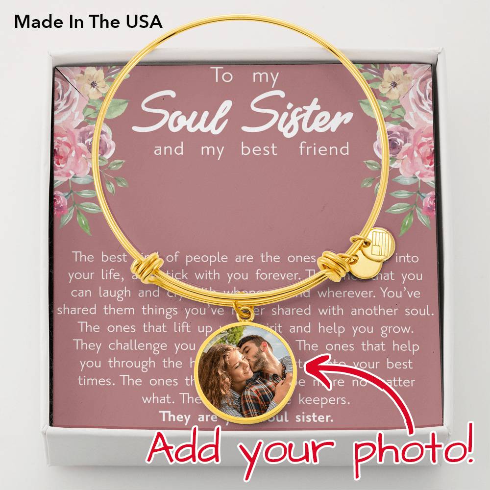 Best Friend Bracelet Name Personalized Gift, Friendship Charm Bangle Gifts Unique