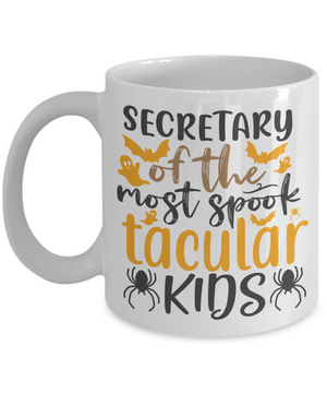 Secretary Of The Most Spook tacular Kids - mug, Coffee mug, funny mug, Halloween gift, unisex gift, DISHWASHER SAFE, Letter Print mug,