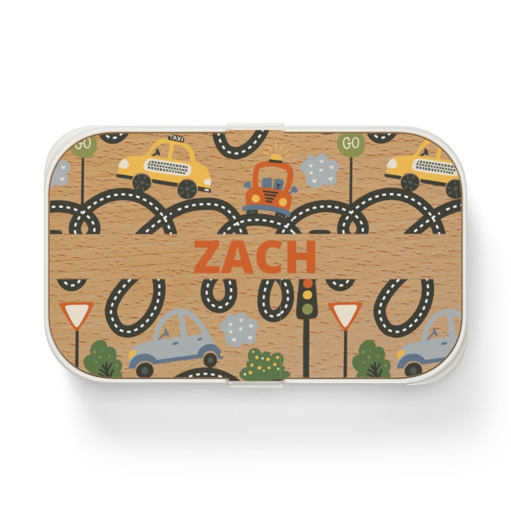 Personalized Cars Bento Box Toddler Boy Lunch Box